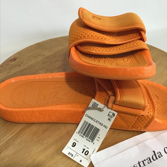 Human Race Adidas Pharrell Williams Orange Chancletas HU Slide Size 11 main image 9